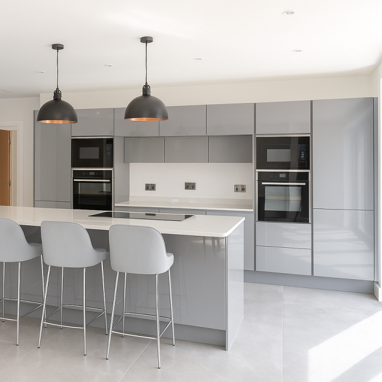 Dust Grey Gloss Kitchen