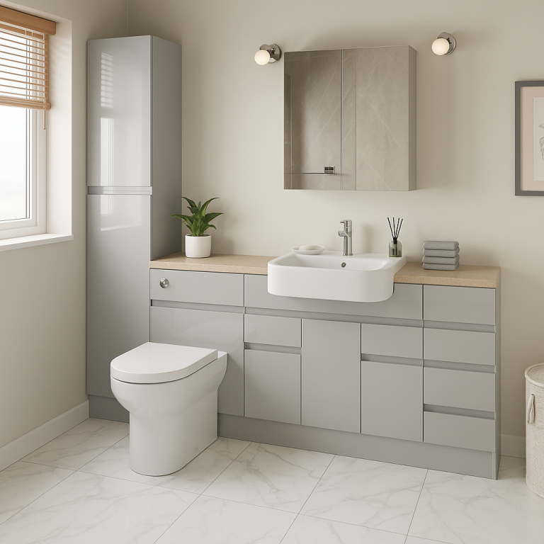 Light Grey Gloss Bathroom