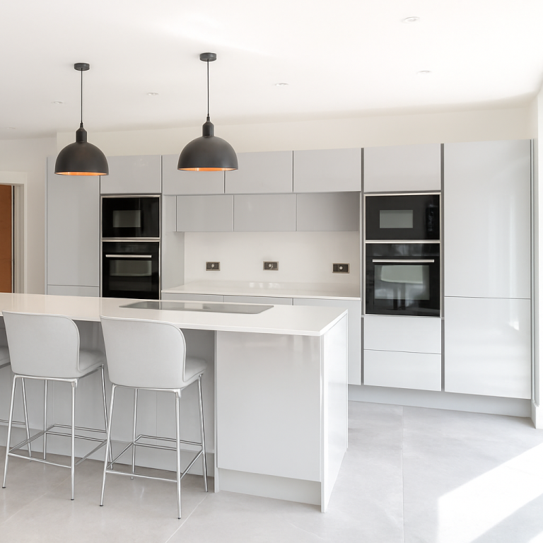 Light Grey Gloss Kitchen